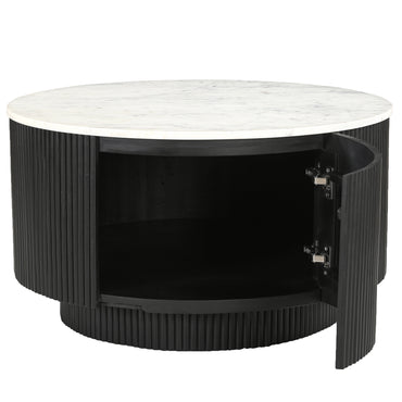 Reyna Round Coffee Table with Hidden Storage