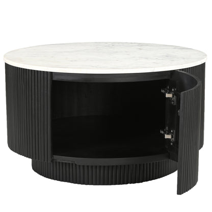 Reyna Round Coffee Table with Hidden Storage