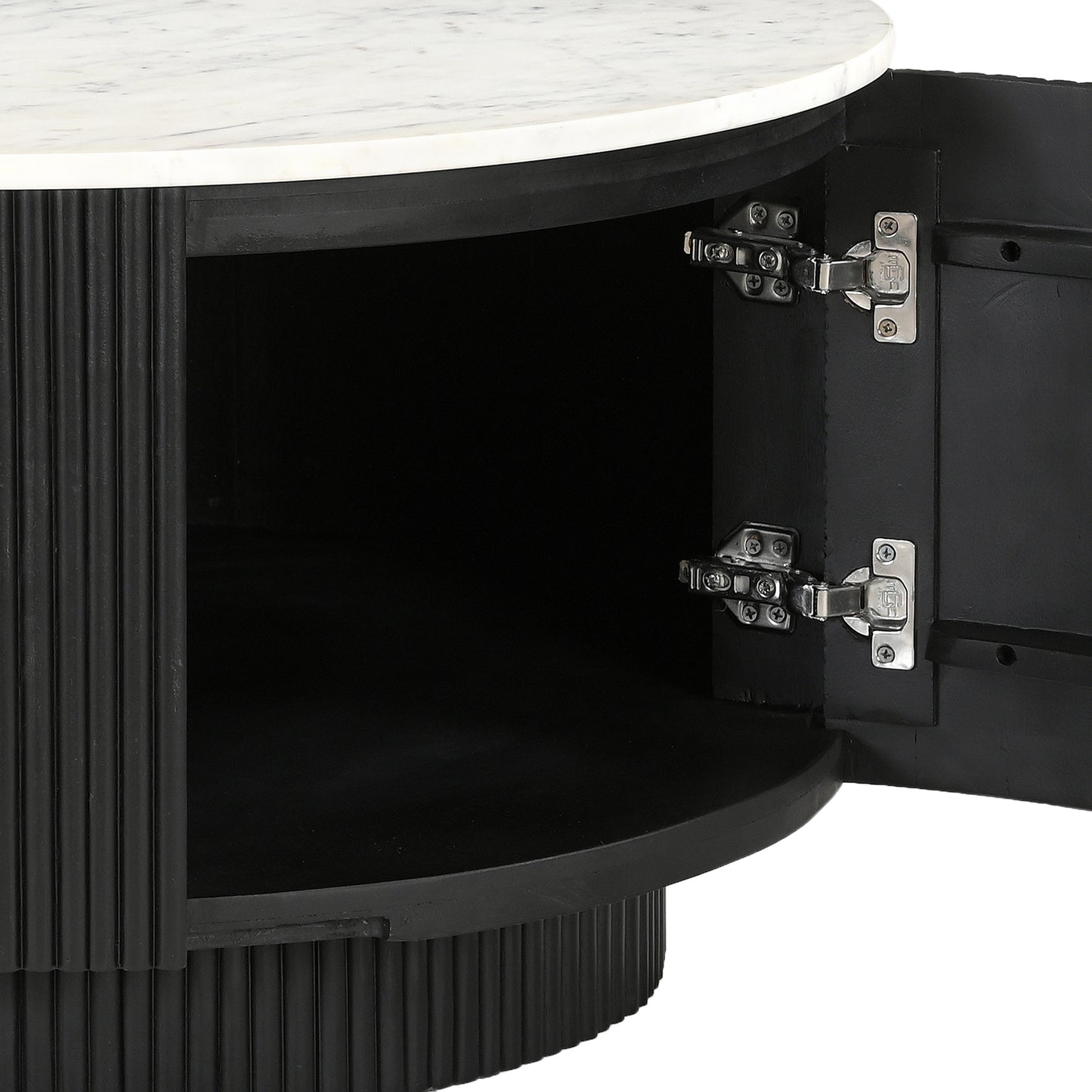 Reyna Round Coffee Table with Hidden Storage