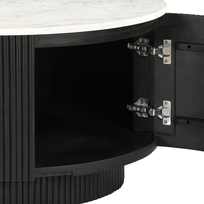 Reyna Round Coffee Table with Hidden Storage