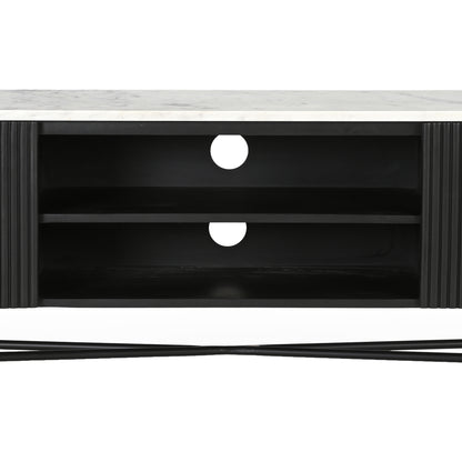 Reyna 71" -Modern Black & White TV Stand/Table with Storage