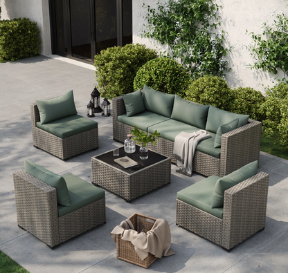 Patio Dining Set 7-Piece Backyard Fun