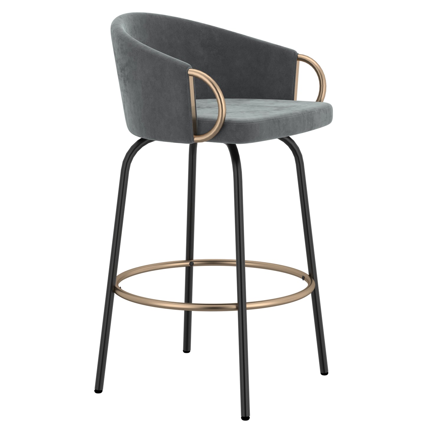 Alora Counter Stool with Swivel Metal Frame- Kitchen Island Chair
