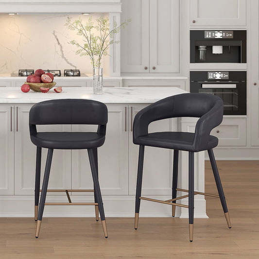 Lafora Upholstered Counter Stool, Kitchen island seating