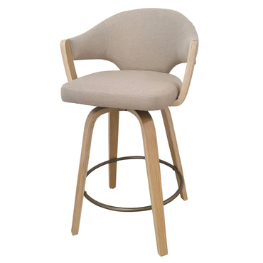Freya 26" Counter Stool with Swivel, Elegant Wood Design Chair Kitchen Island