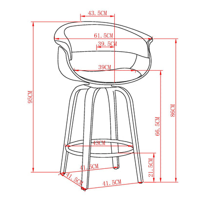 LUXURY Counter Stool with Swivel, Kitchen Island & Bar Height Stool
