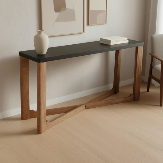 Merano 58" Console Table – Mocha & Walnut