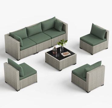 Patio Dining Set 7-Piece Backyard Fun