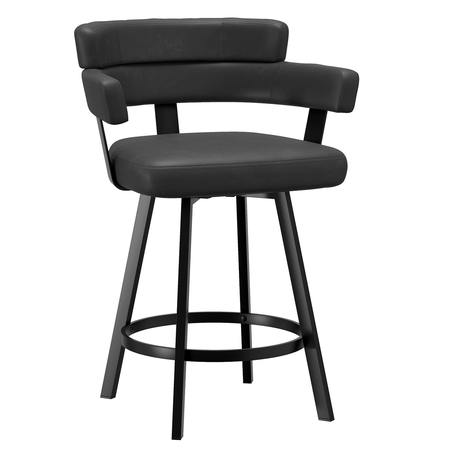 Oberon Counter Stool with Swivel, Modern Luxury Seating Kitchen Island or Bar Stool