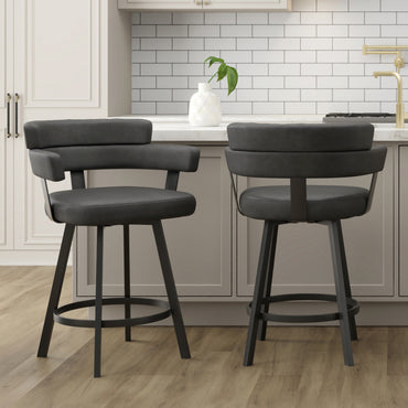 Oberon Counter Stool with Swivel, Modern Luxury Seating Kitchen Island or Bar Stool