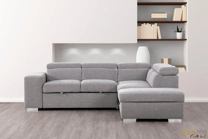 Large Sleeper Sectional Sofa Bed with Storage Ottoman