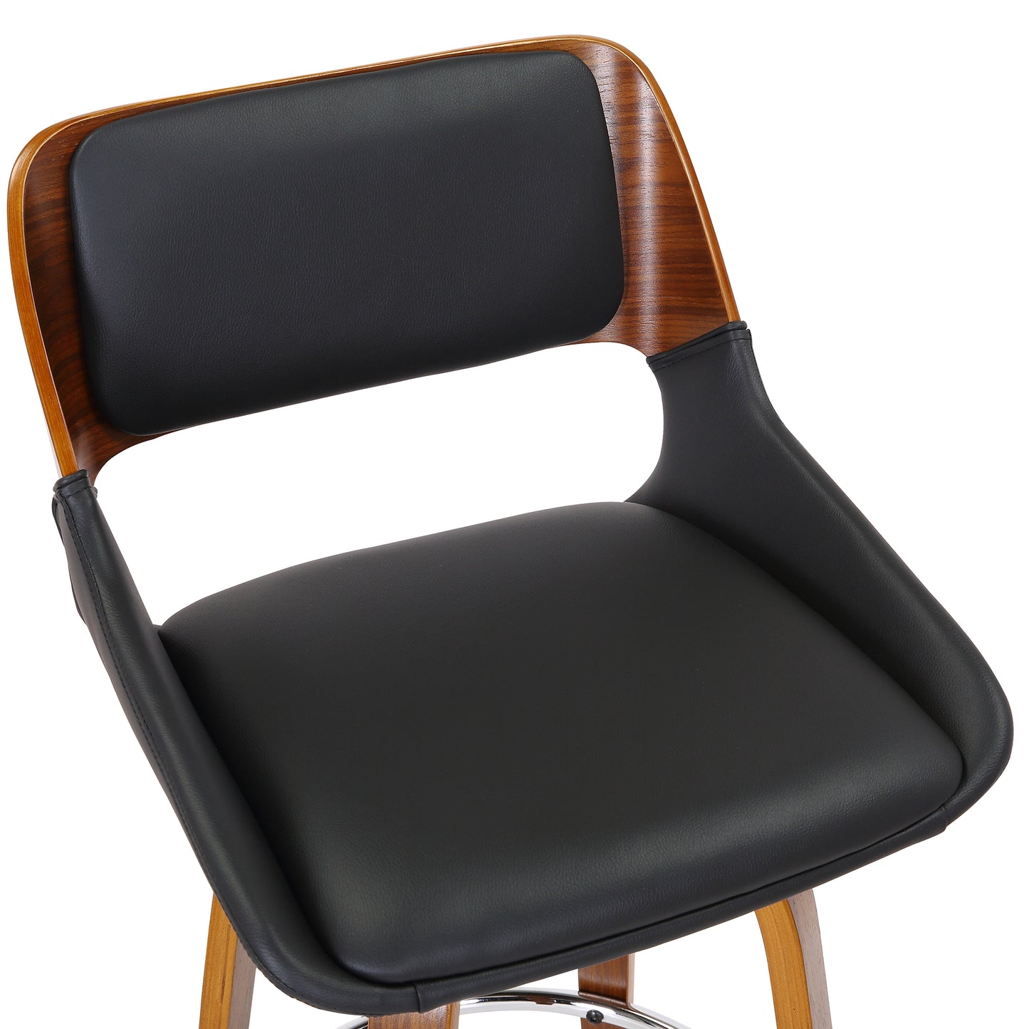Wellington Century Faux Leather and Wood 26" Counter Stool with Swivel