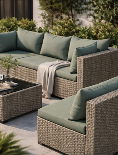 Patio Dining Set 7-Piece Backyard Fun